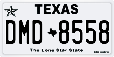 TX license plate DMD8558