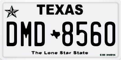 TX license plate DMD8560