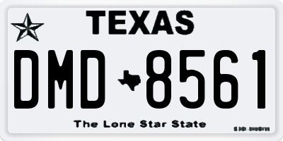 TX license plate DMD8561