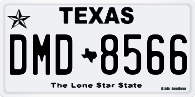 TX license plate DMD8566