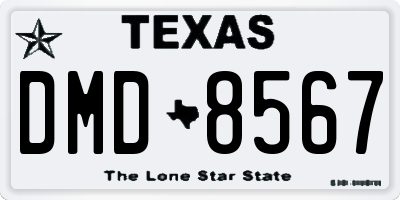 TX license plate DMD8567