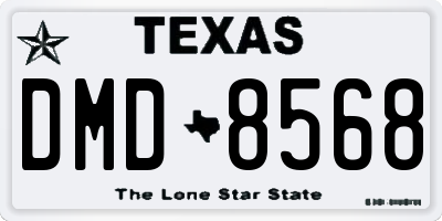 TX license plate DMD8568