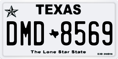 TX license plate DMD8569