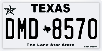 TX license plate DMD8570