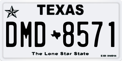 TX license plate DMD8571