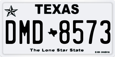 TX license plate DMD8573