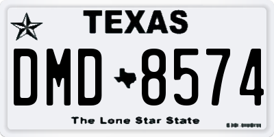 TX license plate DMD8574