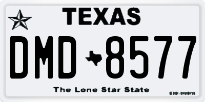 TX license plate DMD8577