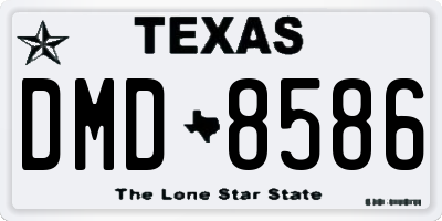 TX license plate DMD8586