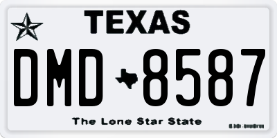 TX license plate DMD8587