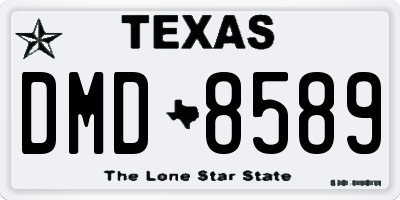 TX license plate DMD8589