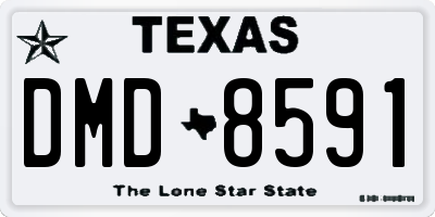 TX license plate DMD8591