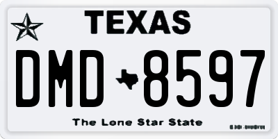 TX license plate DMD8597