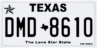 TX license plate DMD8610