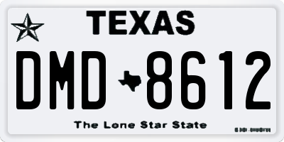 TX license plate DMD8612