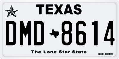 TX license plate DMD8614