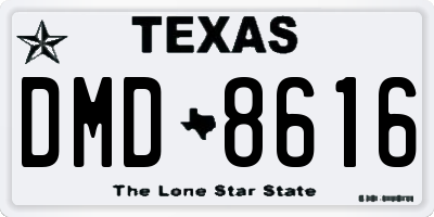 TX license plate DMD8616