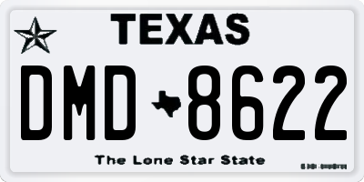 TX license plate DMD8622