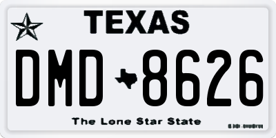 TX license plate DMD8626