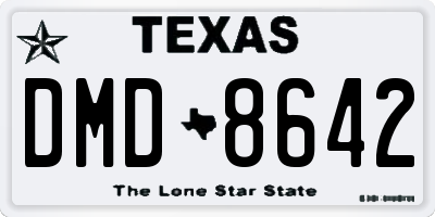 TX license plate DMD8642
