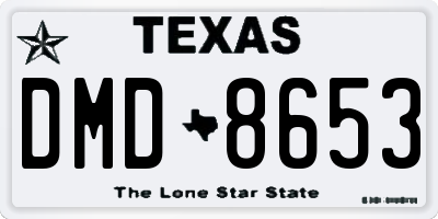 TX license plate DMD8653