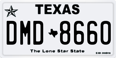 TX license plate DMD8660