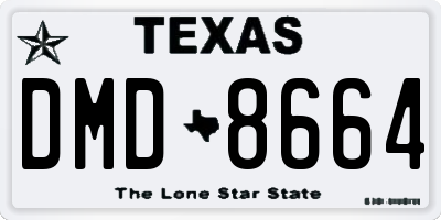 TX license plate DMD8664