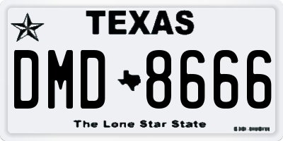TX license plate DMD8666