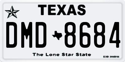TX license plate DMD8684