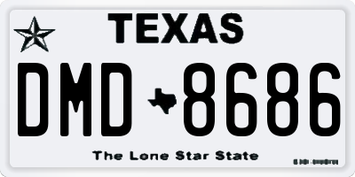 TX license plate DMD8686