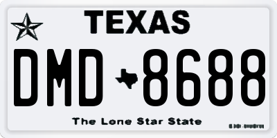 TX license plate DMD8688