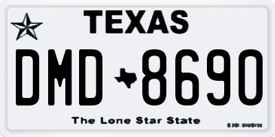 TX license plate DMD8690