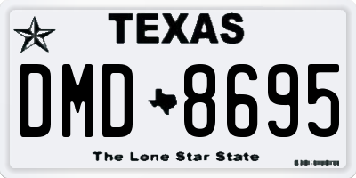 TX license plate DMD8695