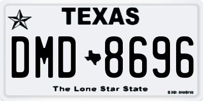 TX license plate DMD8696