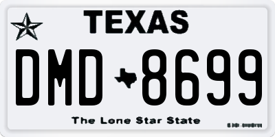 TX license plate DMD8699