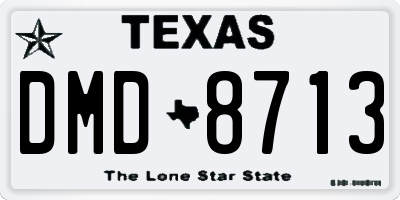 TX license plate DMD8713