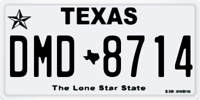 TX license plate DMD8714