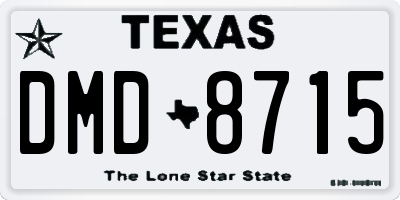 TX license plate DMD8715