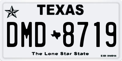 TX license plate DMD8719