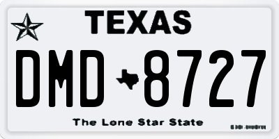 TX license plate DMD8727
