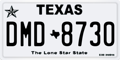 TX license plate DMD8730