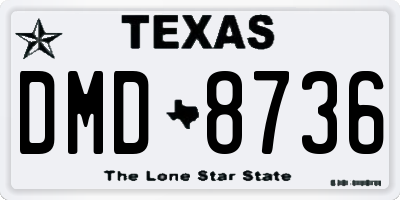 TX license plate DMD8736