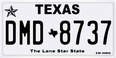 TX license plate DMD8737