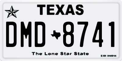 TX license plate DMD8741