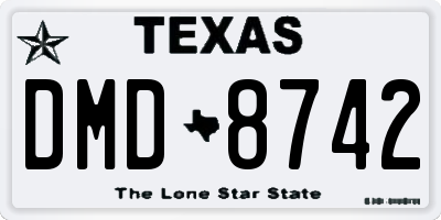TX license plate DMD8742