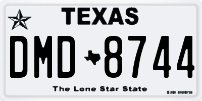 TX license plate DMD8744