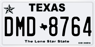 TX license plate DMD8764