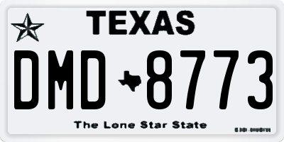 TX license plate DMD8773