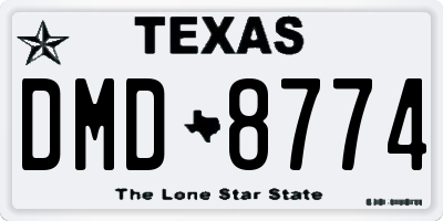 TX license plate DMD8774