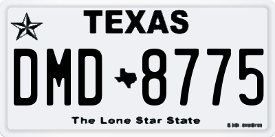TX license plate DMD8775